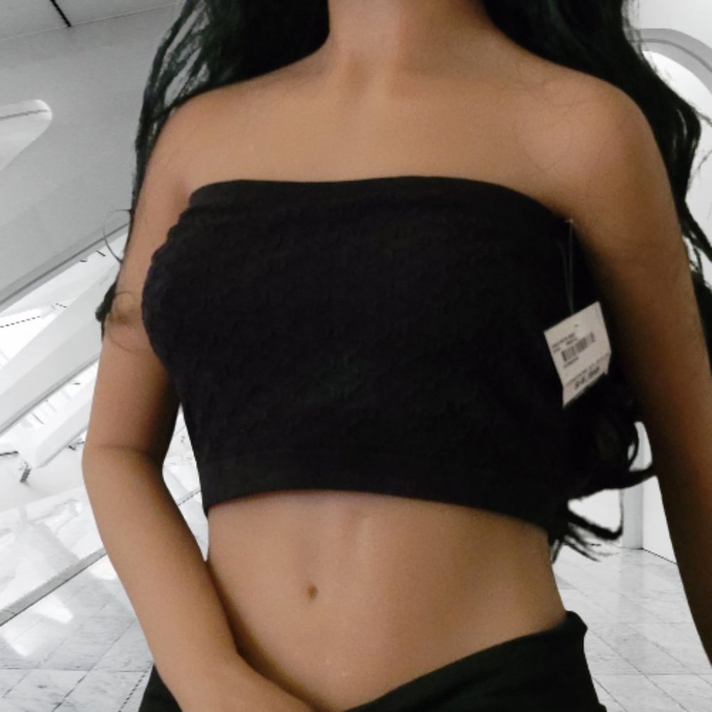 Bozzolo Tube Top - Junior S/M, Black NWT